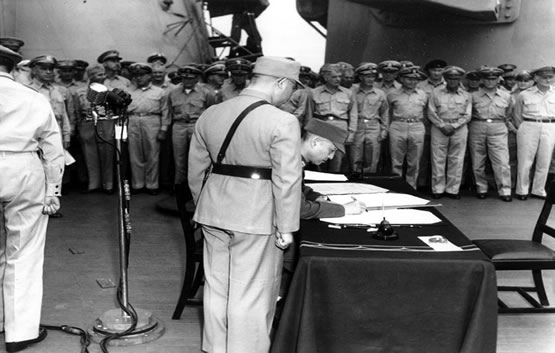 Japanese Signing Surrender Agreement in Tokyo Bay Image 8